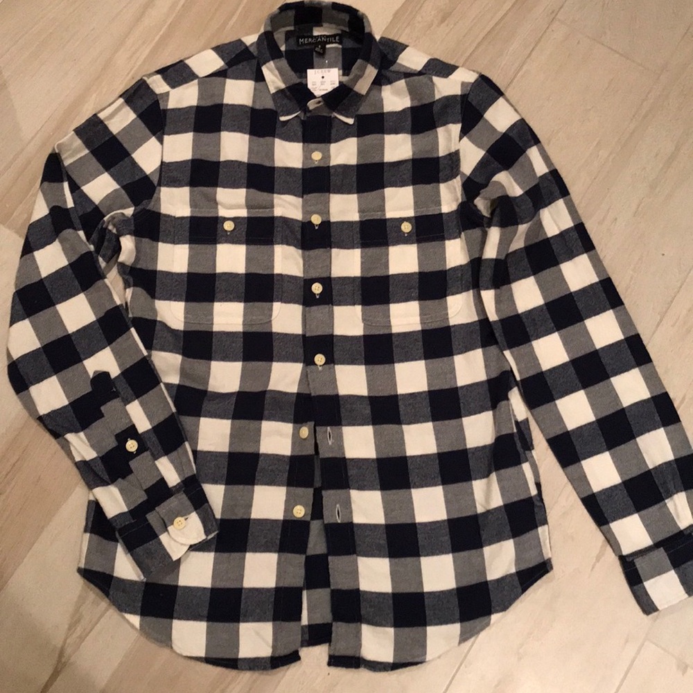 J Crew cotton flannel buffalo check shirt size S